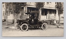 Vintage Snapshot Photo Model T Zerolene Standard Oil Company Sales Dept Car