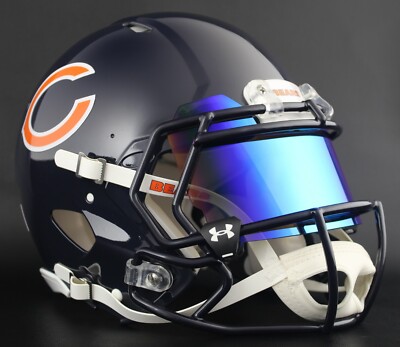 CHICAGO BEARS NFL Football Helmet with REVO ICE BLUE Visor / Eye