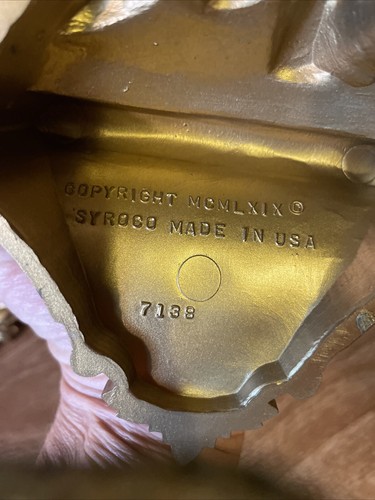 4 Vintage 1969 Syroco Wall Hanging Cherubs Set Made in USA 7138 7139 7140 7141 - Picture 4 of 5