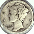 1923-P Mercury Dime - SILVER - VERY GOOD - Free Shipping