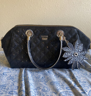 Guess Chic Handbag Satchel Tote Jordyn Ladies Black Prime Bag New