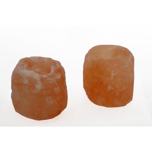 Natural Crystal Himalayan Salt Candle Holder Set of 2 for sale online