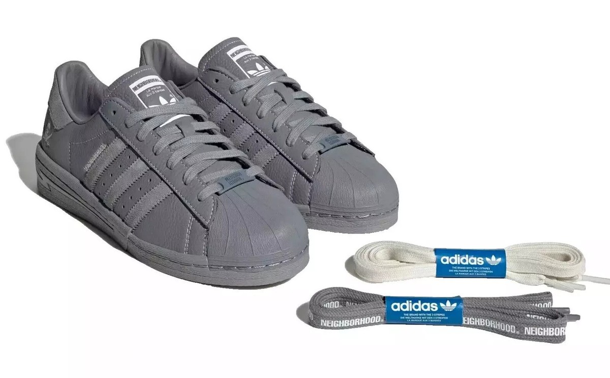 靴 NEIGHBORHOOD adidas Originals Superstar Size 12 - adidas Neighborhood x Superstar Cement Grey for