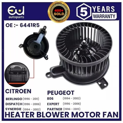 HEATER BLOWER FAN MOTOR FOR CITROEN BERLINGO PEUGEOT 806 PARTNER EXPERT 6441R5