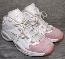Reebok Question Mid Big Kid 'Pink Toe' Allen Iverson GX9357  Size 6 / Women 7.5