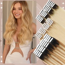 Brazilian Tape in 100 Remy Human Hair Extensions Full Head Skin Weft Long 22"