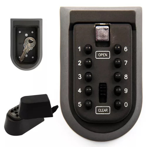 WALL MOUNTED KEY SAFE 4 DIGIT COMBINATION KEY SAFE OUTDOOR SECURITY KEY LOCK BOX