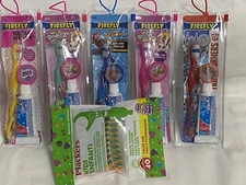 Kids Toothbrush Toothpaste Travel Kit Plackers Shopkins Hello Kitty Transformers
