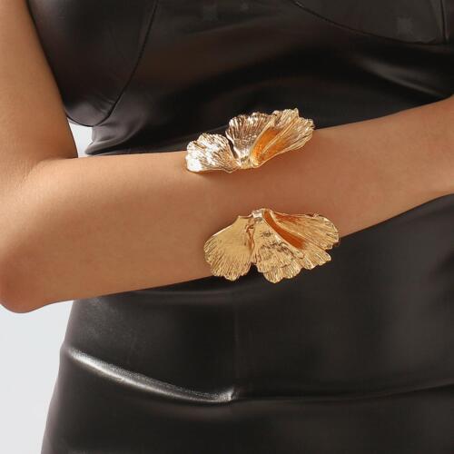 Femmes Alliage Fleur Large Manchette Bracelet Bracelet Bijoux Cadeaux - Photo 1/12