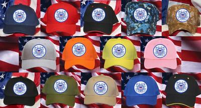 USCG LOGO RND HAT PATCH CAP SEMPER PARATUS USCG LOGO QUILT VETERAN WOW