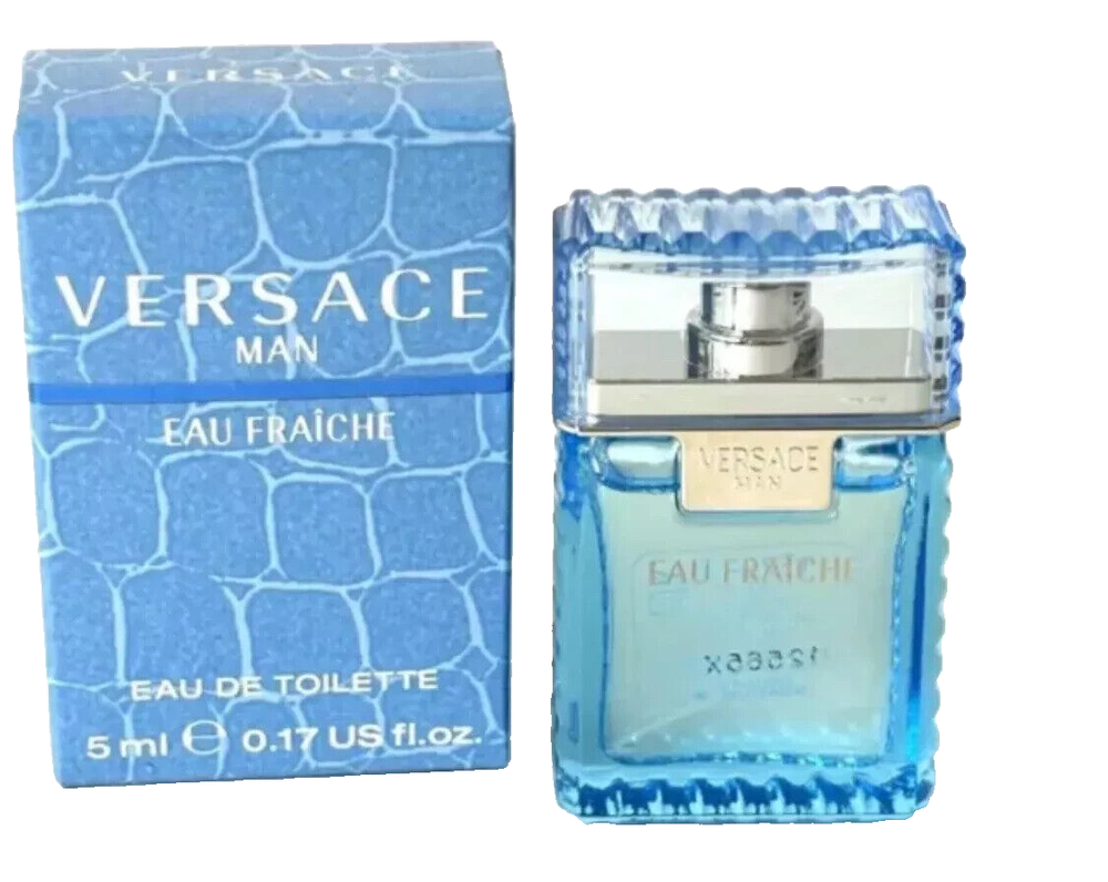 Versace Man Eau Fraiche Eau De Toilette Mini Splash, 5 ml, NIB