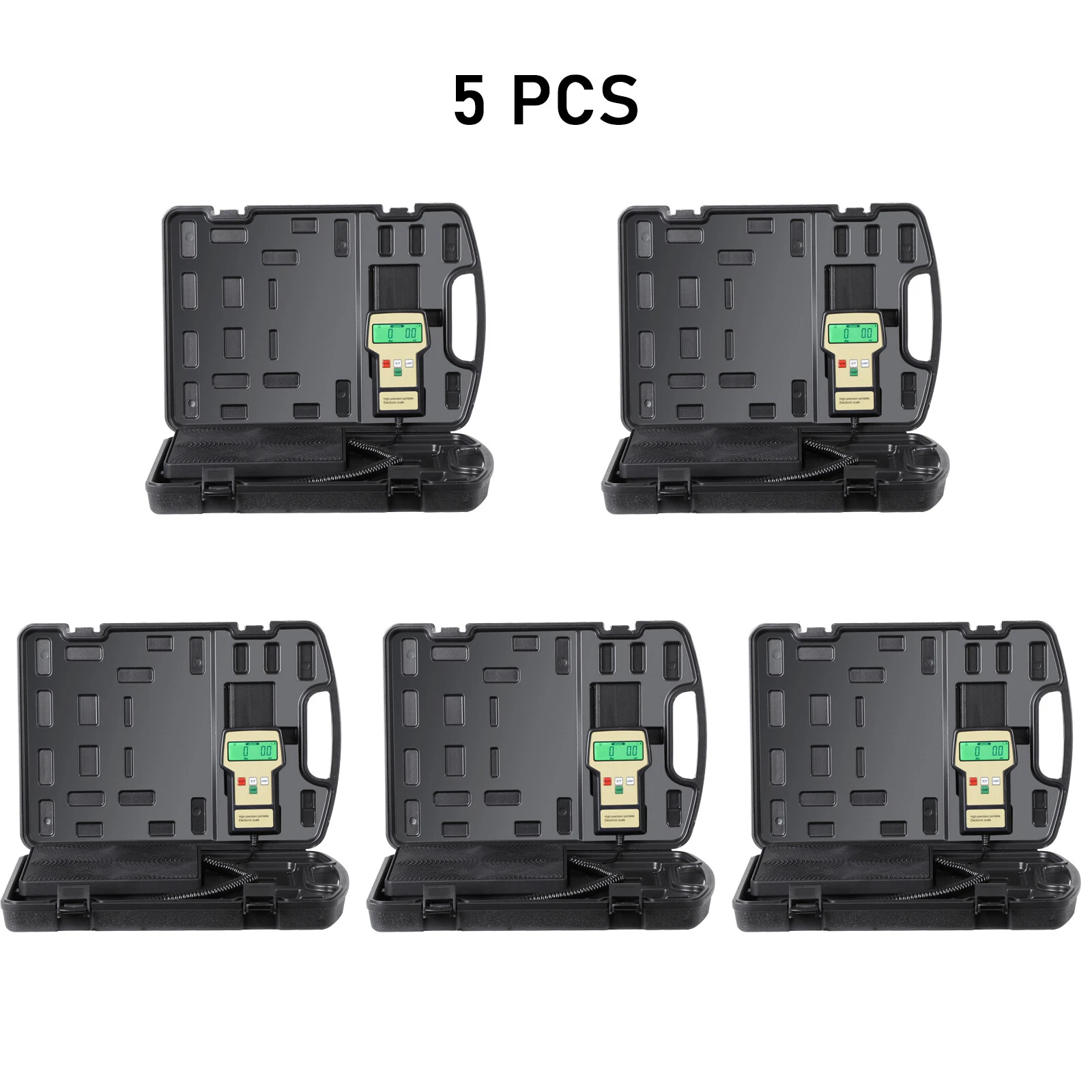 5 PCS Electronic Refrigerant Scale Charging Digital Weight Scale with Case HVAC