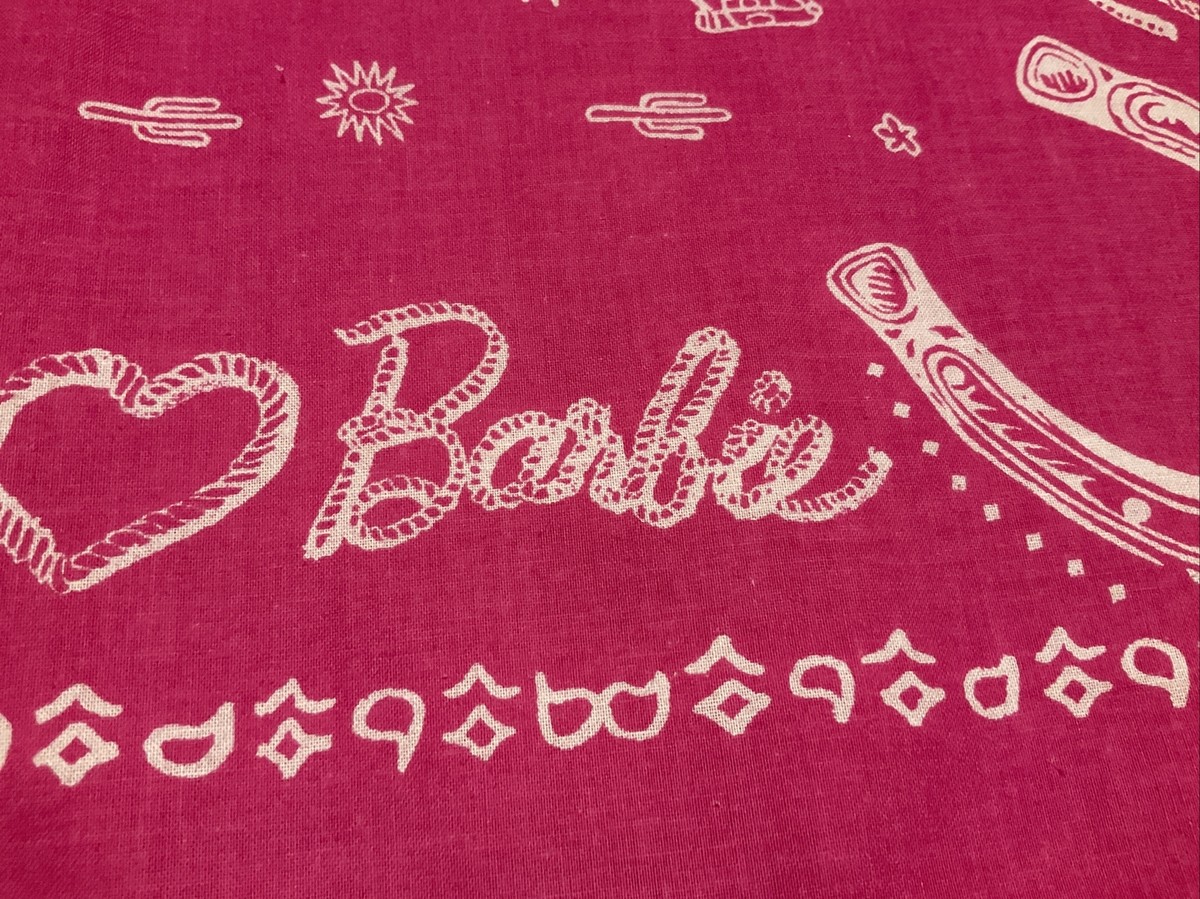 Barbie Pink & White Wrangler Bandana Horseshoe Boots Hat 