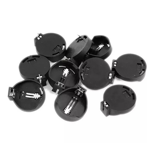 CR2032 CR2025 3V PCB Battery Holder Button Coin Cell Case Box Black With 2 Pins - Picture 4 of 9