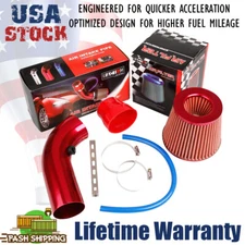 Car Aluminum Alloy Air Intake Kit Pipe Diameter 3" & Cold Air Intake Filter＋Clam