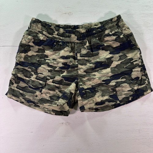Columbia Womens Silver Ridge Print Camo Pull On Short Green Camouflage Size M 4L