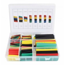 SET 328 PZ PEZZI GUAINE TERMORESTRINGENTI TERMORETRAIBILI CAVI ELETTRICI 529sa