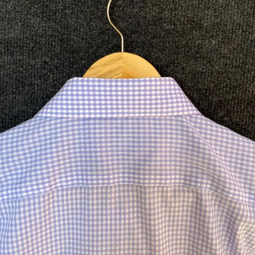 Tommy Hilfiger Mens Shirt 17 Purple Gingham Check Long Sleeve Button Up Non Iron - Picture 11 of 20