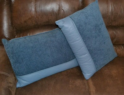 neutral textured throw pillows