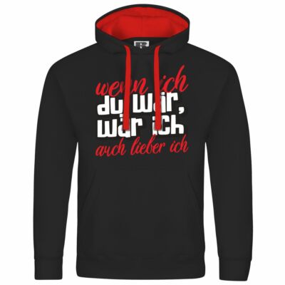 Mens Hooded Sweatshirt Hoodie If I Were You I Would Rather Be I Say Too  