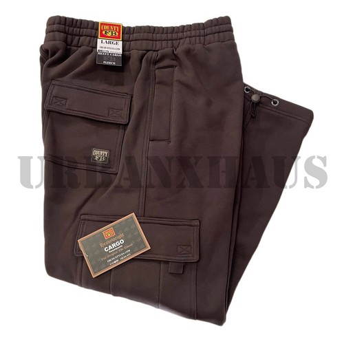 FB COUNTY MEN'S HEAVY-WEIGHT FLEECE CARGO SWEATPANTS *5 COLORS XS-3XL - Picture 11 of 12