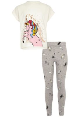 Girls Ex River Island Girls Unicorn Dreams Pyjamas Age 2-3 years Christmas Gift