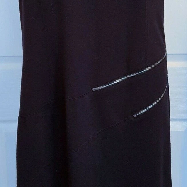 Abito da lavoro tubino MICHAEL Michael Kors blu navy senza maniche taglia 8 cerniere elasticizzato