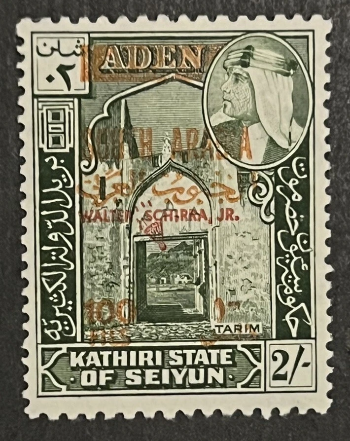 Sellos de viaje: 1966 estampillas de Adén astronauta Walter Schirra, Jr. OP 100f/2s MNH OG Foto 2 de 4