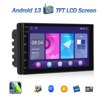 7'' Android 15 Autoradio 2 DIN Navi mit GPS Navigation WiFi FM Bluetooth USB 16GB