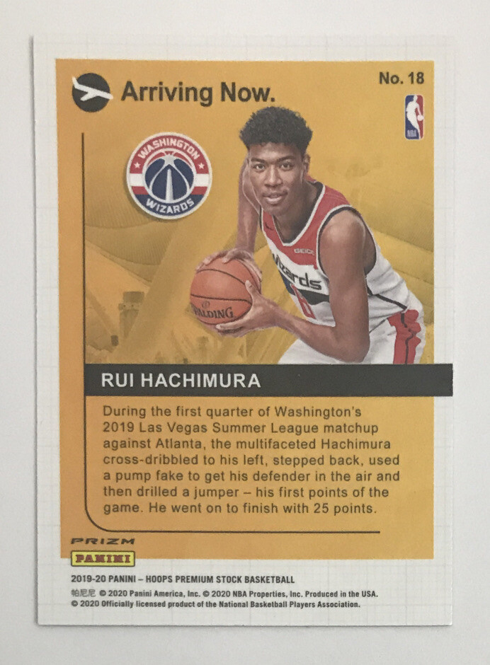 その他 2019 Hoops Silver Prizm Rui Hachimura Rui Hachimura 2019-20 Panini Hoops Premium Stock Arriving