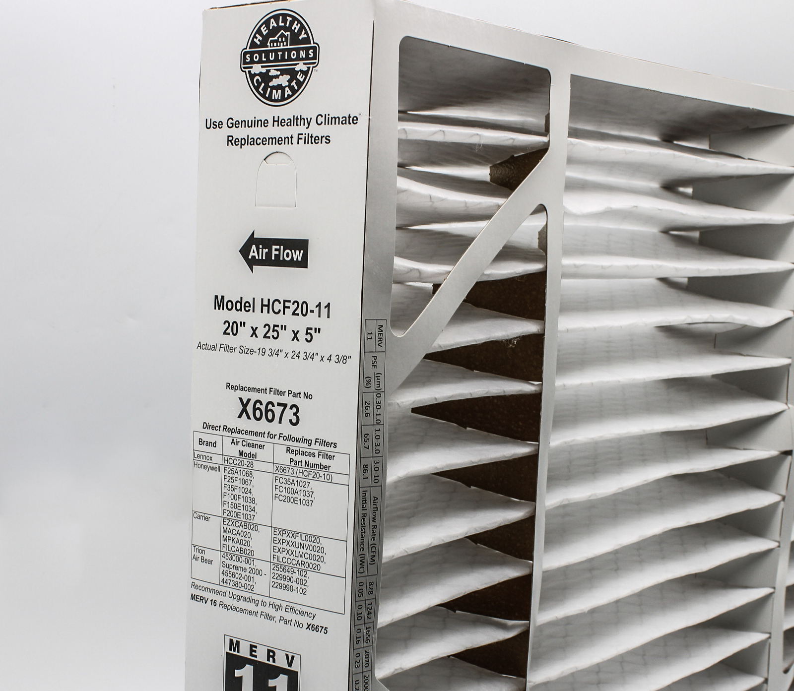 Lennox+X6673+Healthy+Climate+20x25x5+x6673+MERV+11+Box+Filter for sale