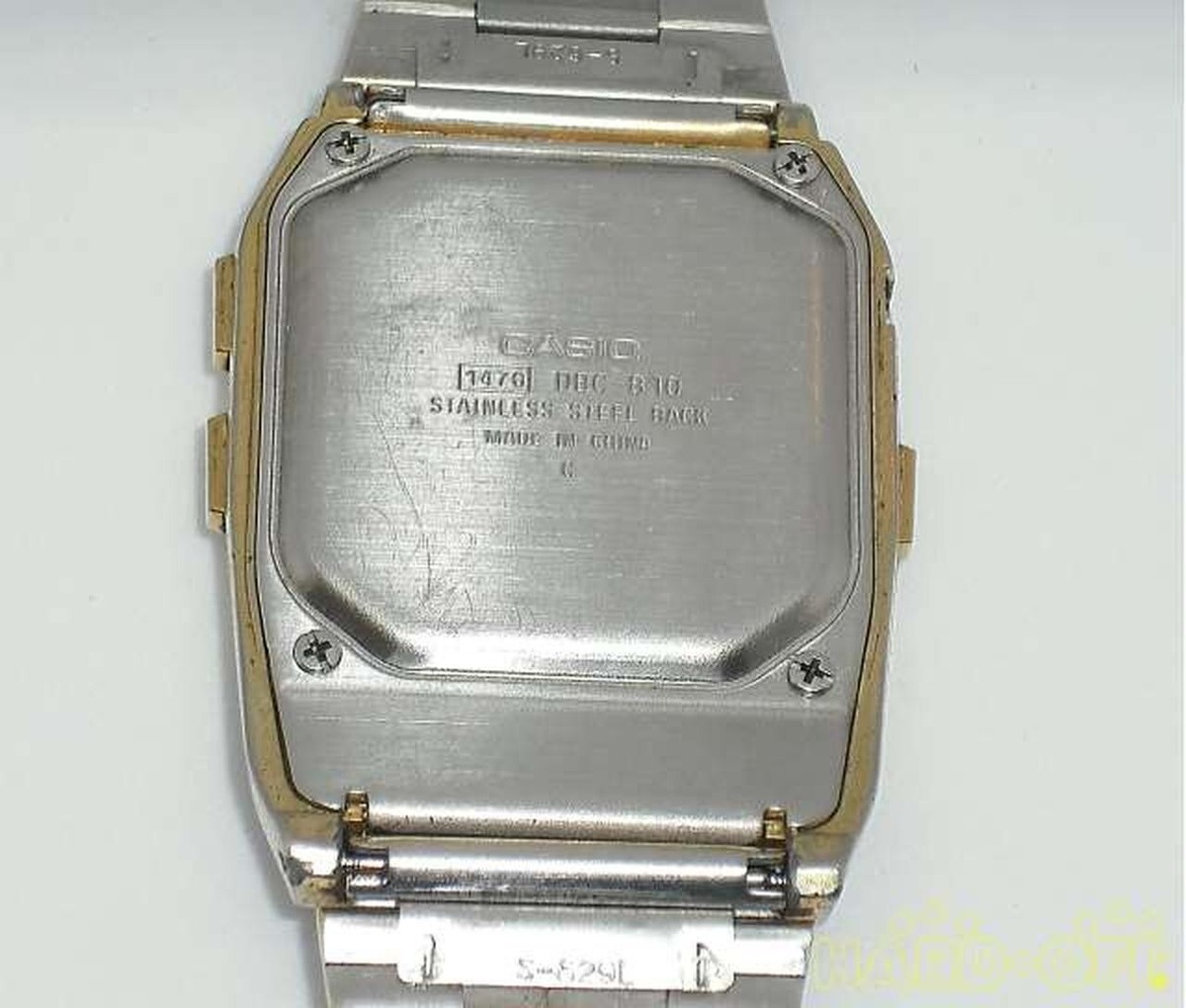 CASIO DATA BANK 80 DBC-810 Gold ILLUMINATOR Memory Protect Watch Used F/S
