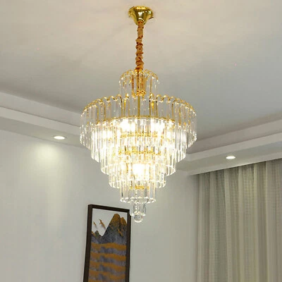 GDRASUYA10 Elegant Crystal Chandelier Modern Ceiling Light Pendant Fixture Lighting Lamp