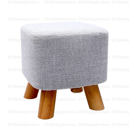Small Wooden Footstool Footrest Pouffe Foot Stool Padded Ottoman Seat Bench - Picture 16 of 20