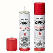 Zippo Butane Fuel 75 ml Pack of 2, Butane Refill Torch Lighter Fuel