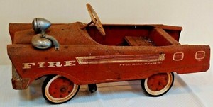Vintage 1960s Amf Metal Pedal Car Fire Chief Original Barn Find Estate Bell Rare Ebay