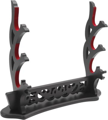 Sword Stand Vine Katana Three-Tier Holder with Padded for... 