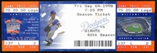 Barry Bonds Sets NL Record 15x Reaching Base Full Ticket Giants 9/4/1998 187536