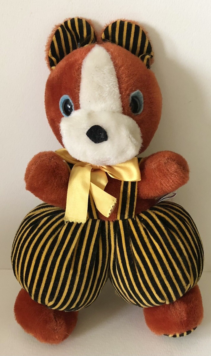 VINTAGE Yoski Pet BIG PANTS BEAR WITH PUFFY LEGS Stuffed Animal