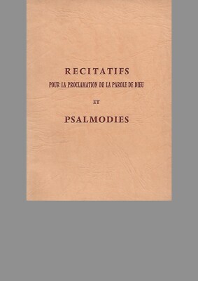 REZITATIVE ZUR VERKÜNDIGUNG DES WORTES GOTTES UND PSALMEN - 1964