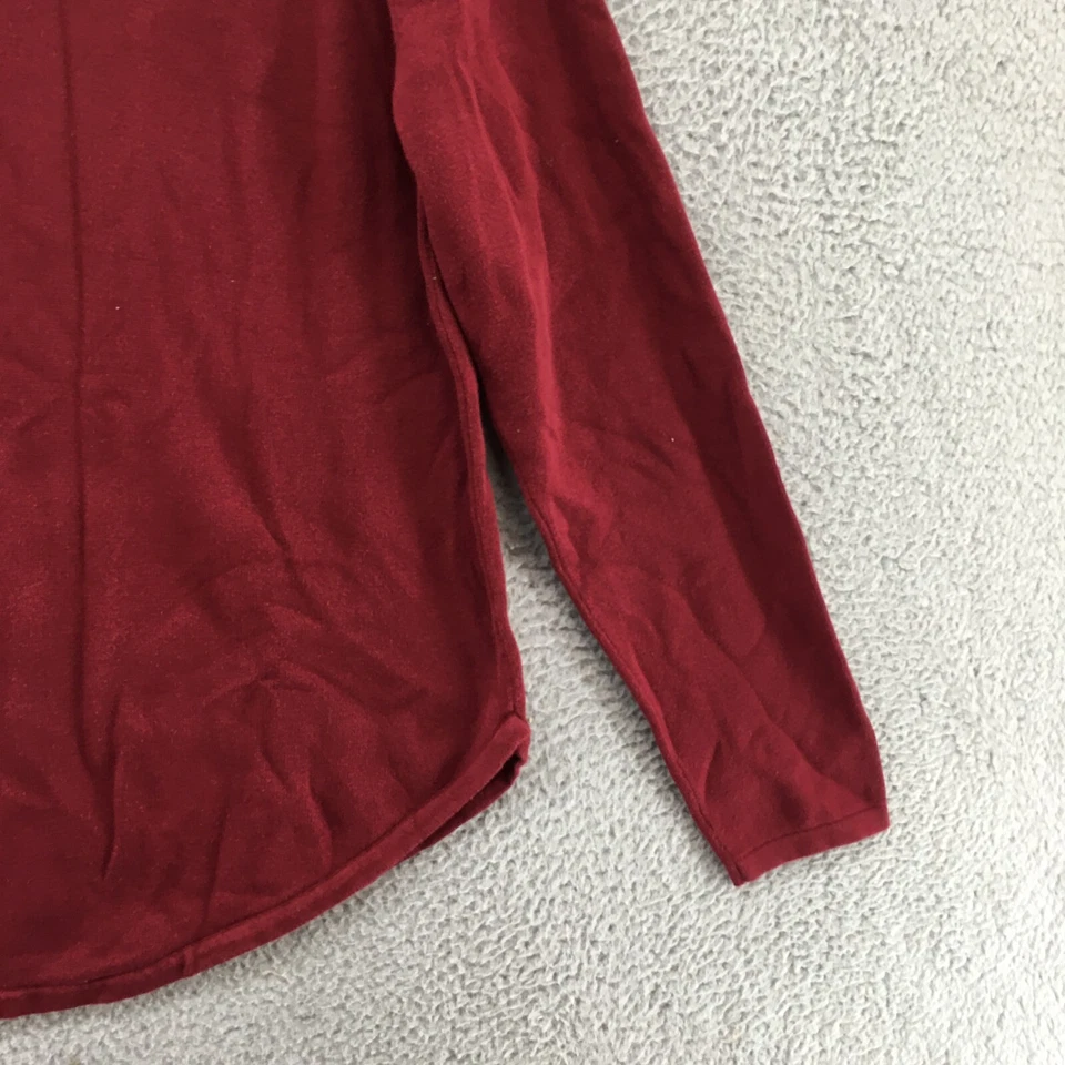 Suéter Jeanne Pierre Mujer L Borgoña Manga Larga Pullover Cuello Redondo Informal Foto 3 de 4