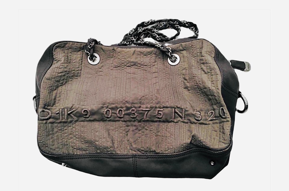 💠 DKNY 💠 VINTAGE LIGHT BROWN / CAMEL BEIGE LARGE SOFT HOLDALL TRAVEL