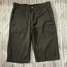 Volcom Vmonty Youth Boys Gray Chino Shorts Size USA 25/ 10 Regular