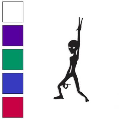 Alien Invader E.T., Vinyl Decal Sticker, Multiple Colors & Sizes #1128