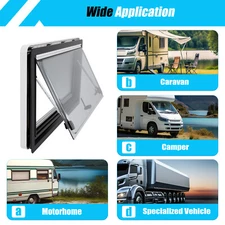 900mm * 500mm RV Caravan Camper Hinged Push-Out Window Ventilation Hatch Motor