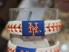 NEW YORK METS  MLB  BASEBALL BRACELET LEATHER