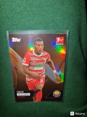 Carlos GRUEZO fc augsburg numbered 06/25 Topps Bundesliga International Stars