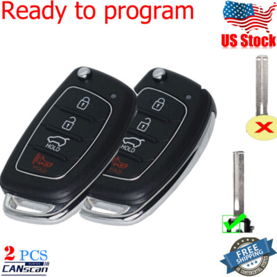 2 For 2013 2014 2015 2016 Hyundai Santa Fe Entry Remote Key Fob TQ8-RKE-3F04