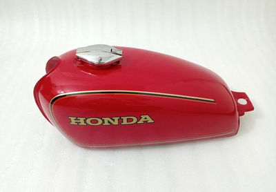 #ad #ad Honda CB125 CB 125 CB 125S 1980 Model Red Painted Steel Fuel Gas Tank Cap Fit $331.50