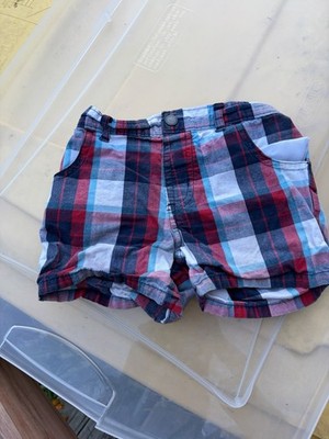Garanimals Boys Plaid Woven Cotton Shorts 18M Elastic Waist Pockets